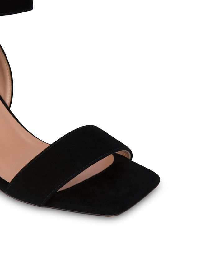 Pollini Sandali In Camoscio Nina Nero Vendita Calda