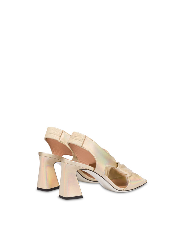 Pollini Sandali In Nappa Iridescente Oasis Sabbia Negozio