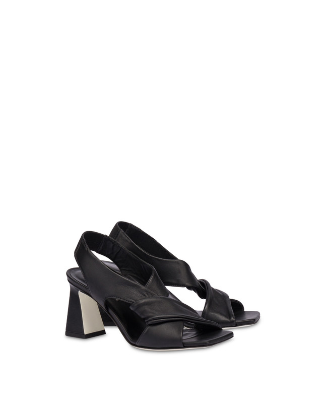 Pollini Sandali In Nappa Oasis Nero In Saldo