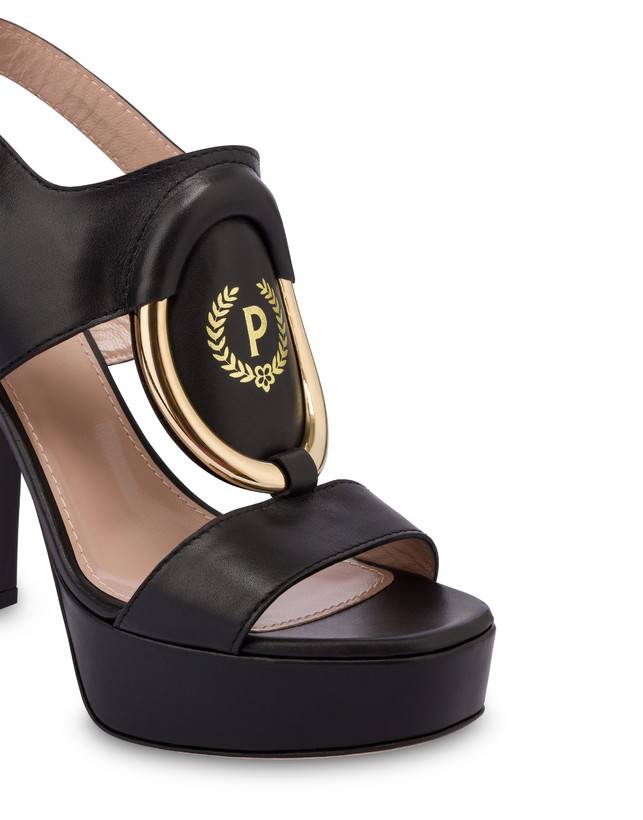 Pollini Sandali Con Plateau Wonder Nero Italia