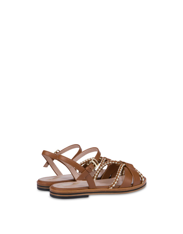Pollini Sandali Flat In Vitello Interlude Toffee Pezzi Unici