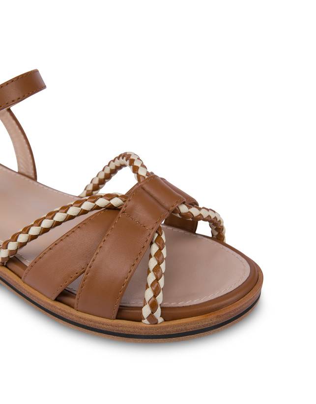 Pollini Sandali Flat In Vitello Interlude Toffee Pezzi Unici