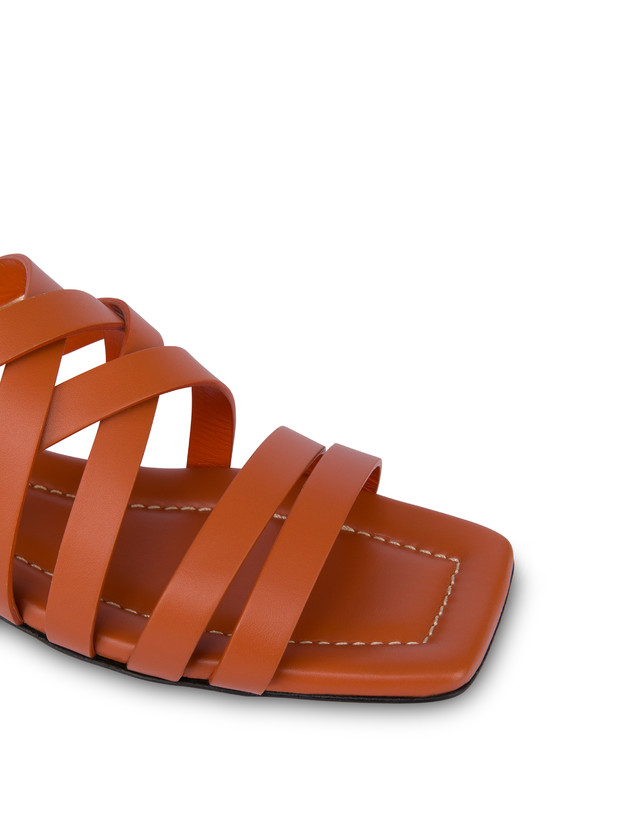 Pollini Sandali Flat Incontri Wood/rame Promozione Limitata