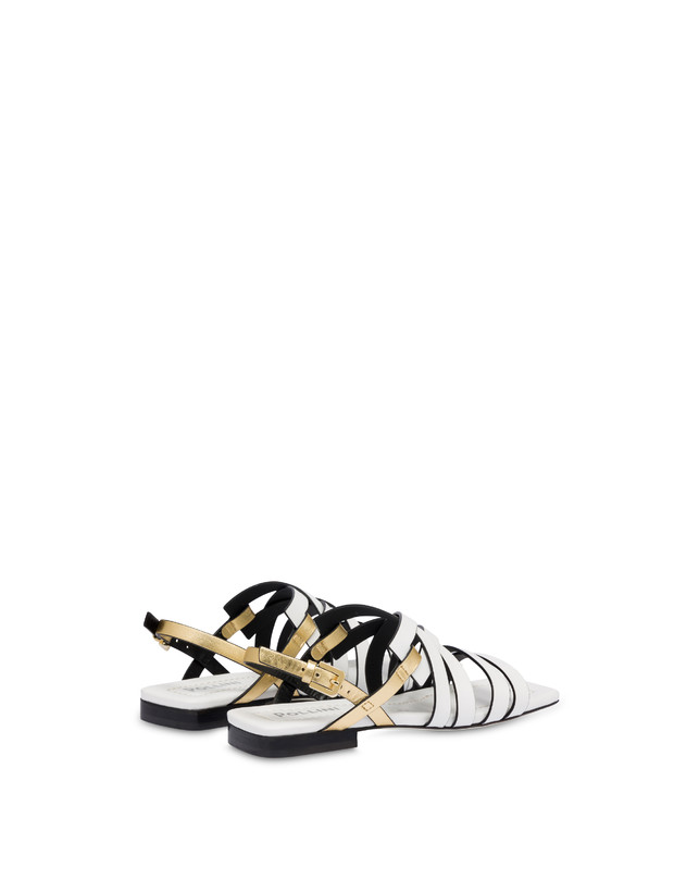 Pollini Sandali Flat Incontri Bianco/oro Fino Al -60%