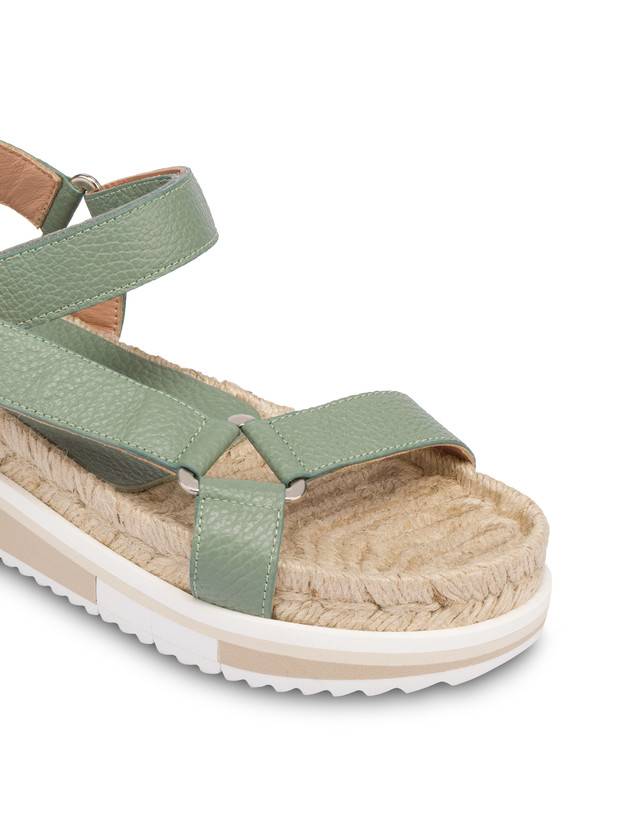 Pollini Sandali Fussbett In Vitello Flower Garden Sage Saldi
