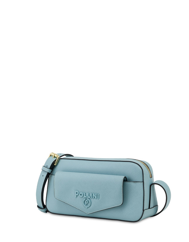 Pollini Borsa A Tracolla Con Maxi Lettering Safari Sky Hotsell