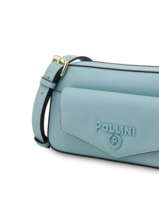 Pollini Borsa A Tracolla Con Maxi Lettering Safari Sky Hotsell