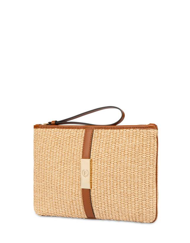 Pollini Pochette In Paglia Essence Sabbia Vendita Calda