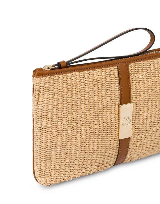 Pollini Pochette In Paglia Essence Sabbia Vendita Calda