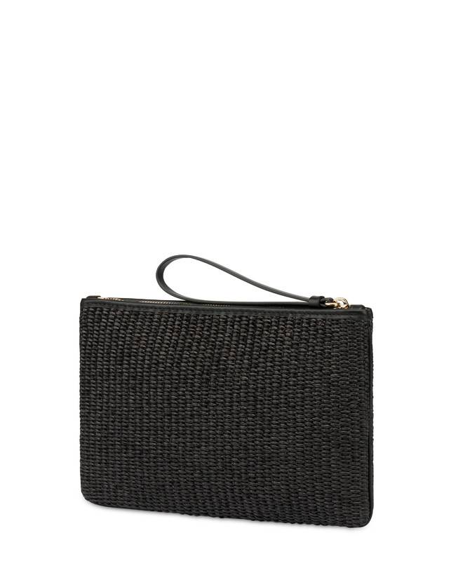 Pollini Pochette In Paglia Essence Nero Vendita Economica