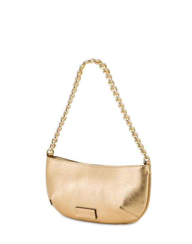 Pollini Pochette Mail In Vitello Laminato Oro Saldi Di Fabbrica