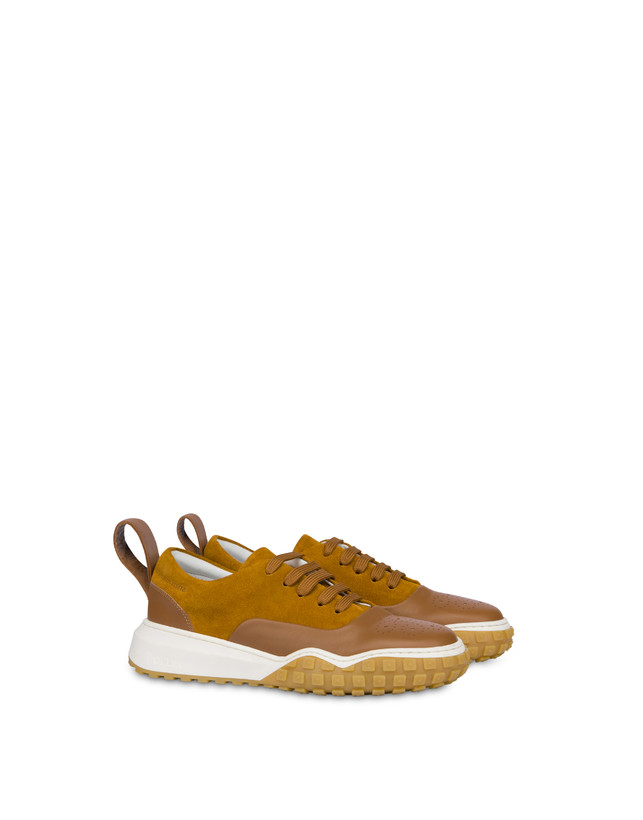 Pollini Sneakers In Crosta E Vitello Runabout Nuova