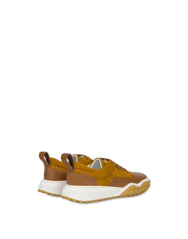 Pollini Sneakers In Crosta E Vitello Runabout Nuova