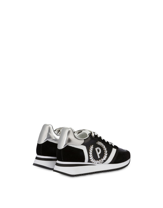 Pollini Sneakers Con Dettagli Laminati Speedy Nero/nero/bianco/argento Moda