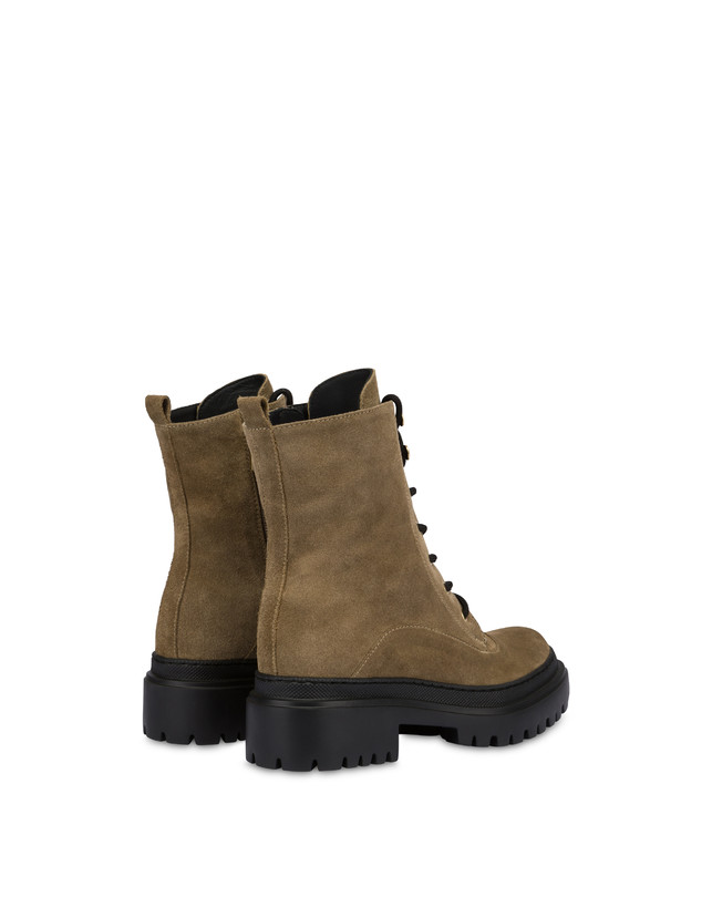 Pollini Combat Boot In Crosta Winter Step Sabbia Qualità