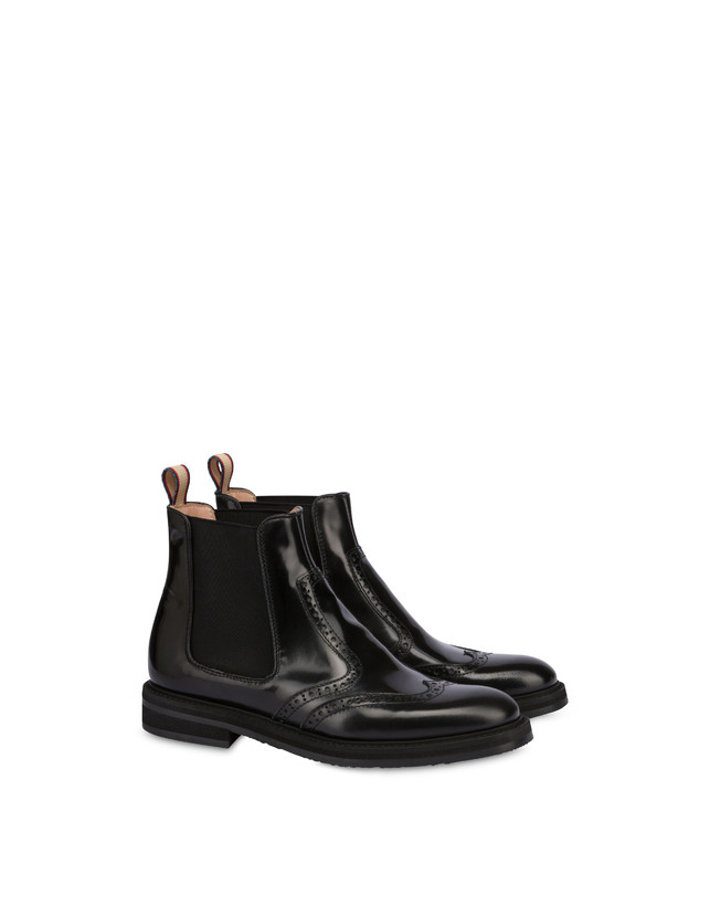 Pollini Beatles In Vitello Abrasivato Mannish Nero Qualità Garantita