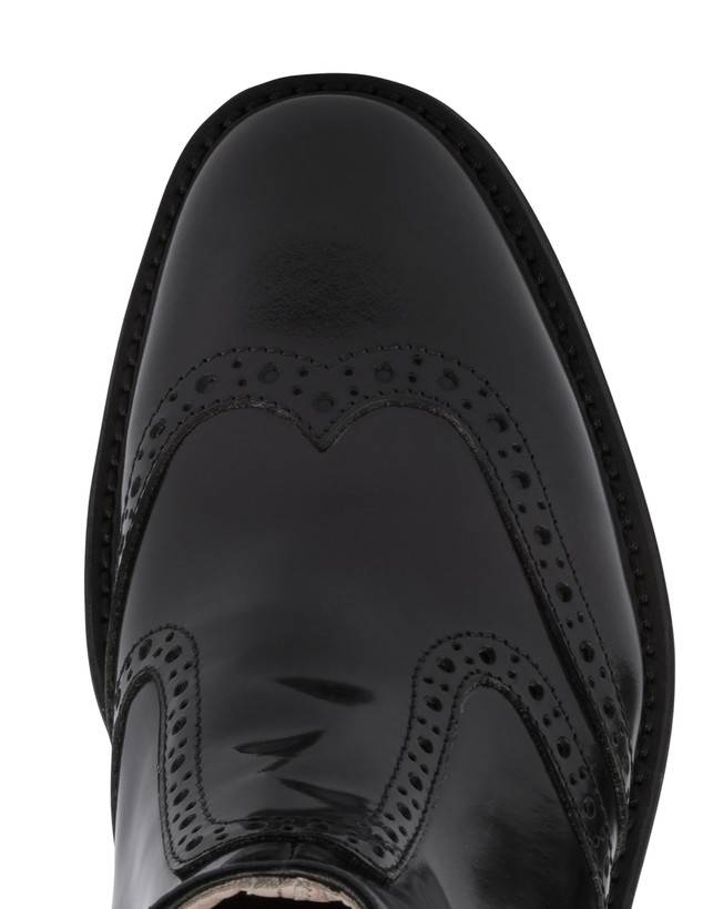 Pollini Beatles In Vitello Abrasivato Mannish Nero Qualità Garantita