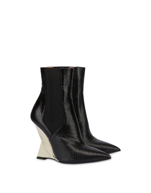 Pollini Beatles In Capra Stampa Pitone Extravagance Nero/platino Acquista Ora