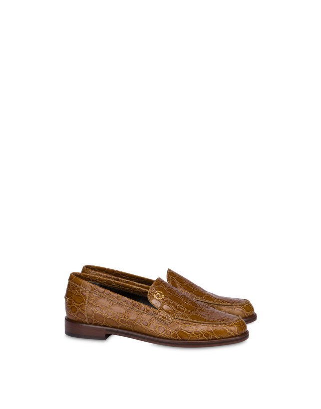 Pollini Mocassini In Vitello Stampa Cocco Oxford Novità