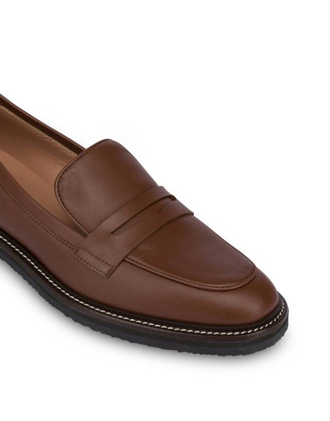 Pollini Mocassini In Vitello Artisan Touch Legno/legno Economico
