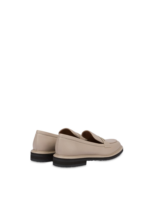 Pollini Mocassini In Vitello Artisan Touch Sabbia/sabbia Online