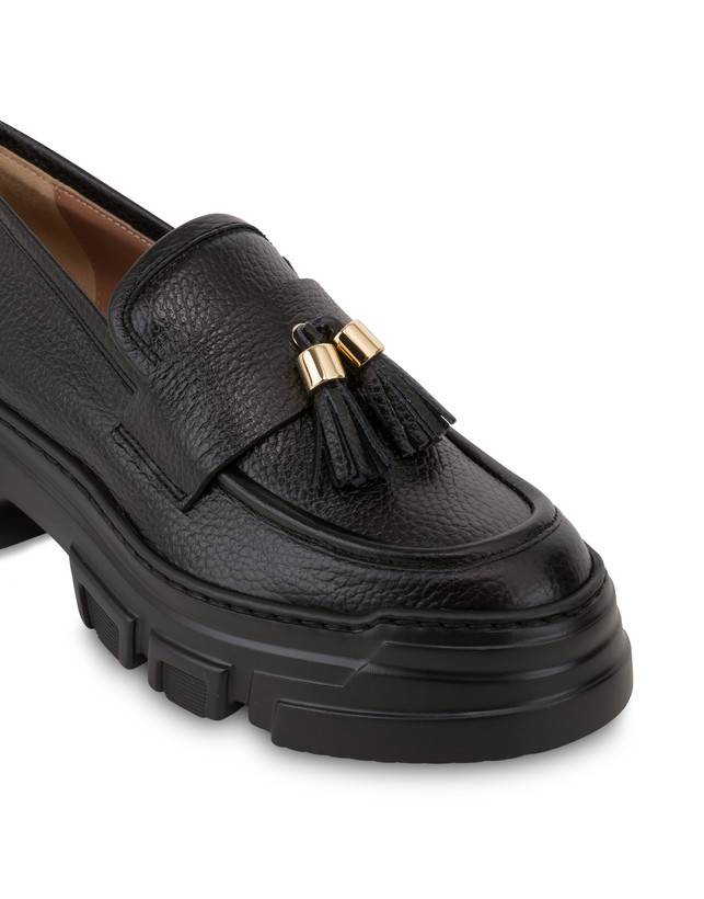 Pollini Mocassini In Vitello Stampa Alce Lady Brave Nero Outlet