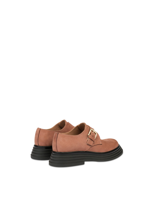 Pollini Monk Strap In Nabuk Stairway Antico Hotsell
