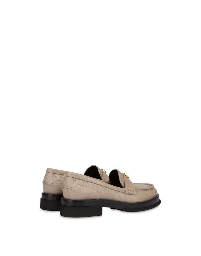 Pollini Mocassini Penny In Vitello Stampa Alce Code Avorio Super sconto