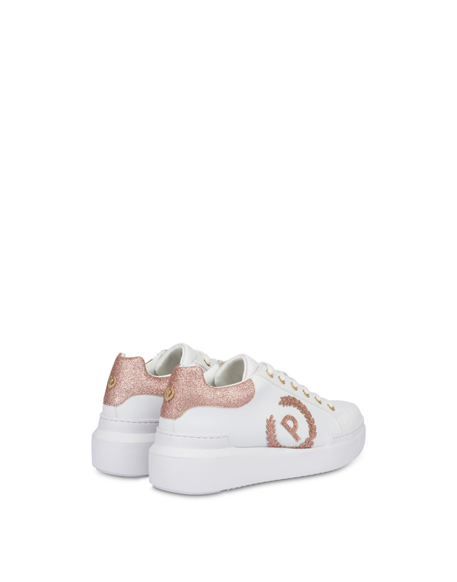 Pollini Sneakers Carrie Con Glitter Bianco/antico In Saldo
