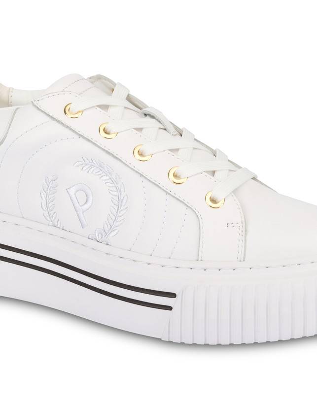 Pollini Sneakers In Vitello Doona Bianco Moda