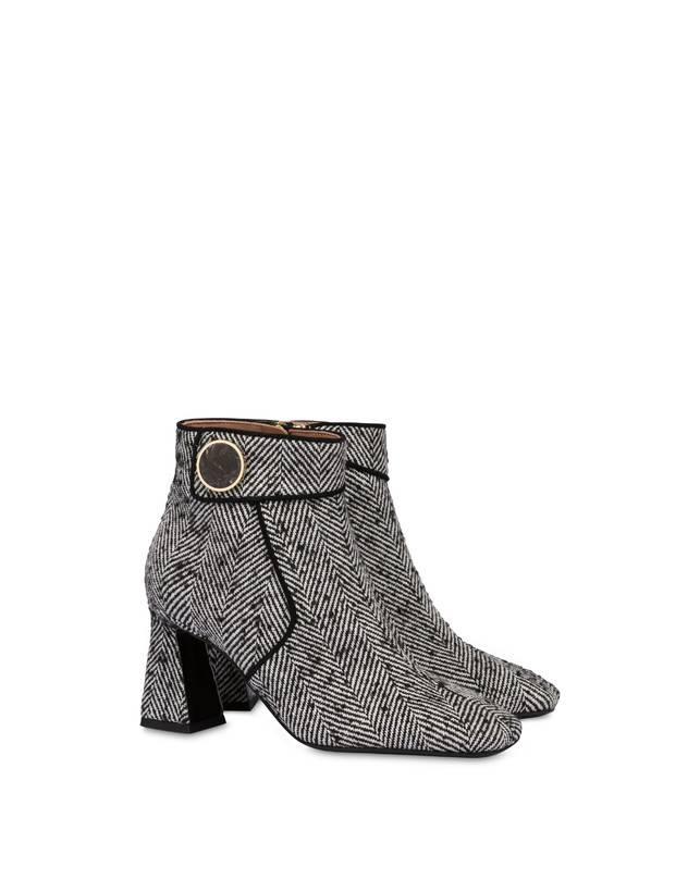 Pollini Stivaletti In Tessuto Spigato Dama Bianco-nero/nero 2025