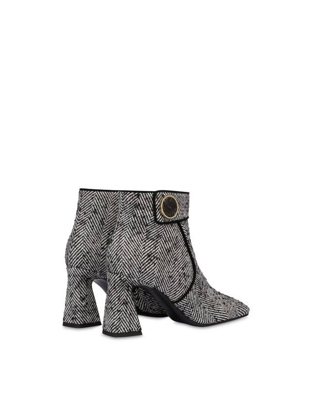 Pollini Stivaletti In Tessuto Spigato Dama Bianco-nero/nero 2025
