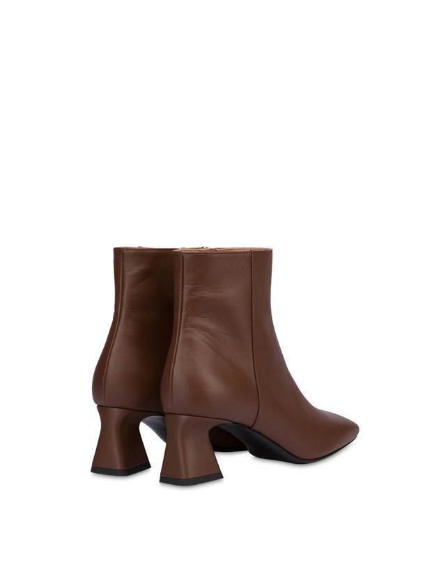 Pollini Stivaletti In Nappa Nina Legno Nuovo