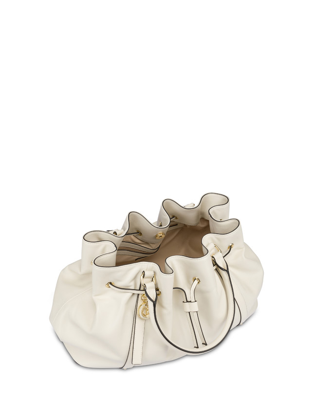 Pollini Borsa Doppio Manico In Nappa Serena Avorio/avorio Novità
