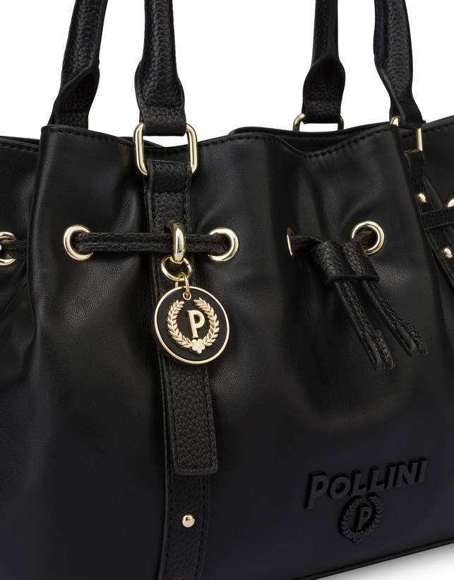 Pollini Piccola Borsa In Nappa Serena Nero/nero Presa