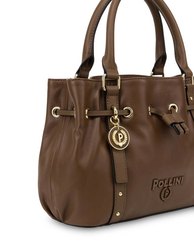 Pollini Piccola Borsa In Nappa Serena Marrone/marrone Sottocosto