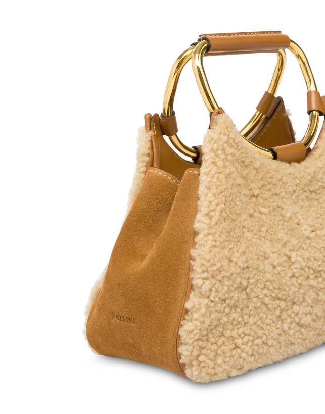 Pollini Clutch In Montone E Crosta Armour Vendita Calda