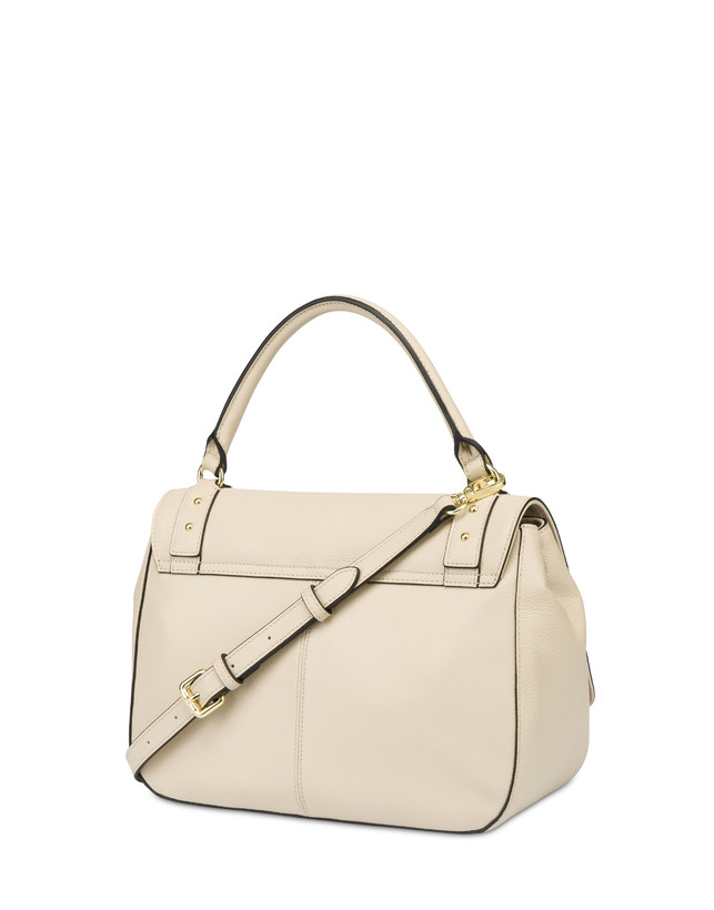 Pollini Borsa Top Handle In Vitello Serena Avorio In Saldo