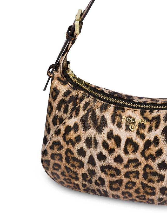 Pollini Hobo Bag Stampa Leopardata Nina Leopardo Italia