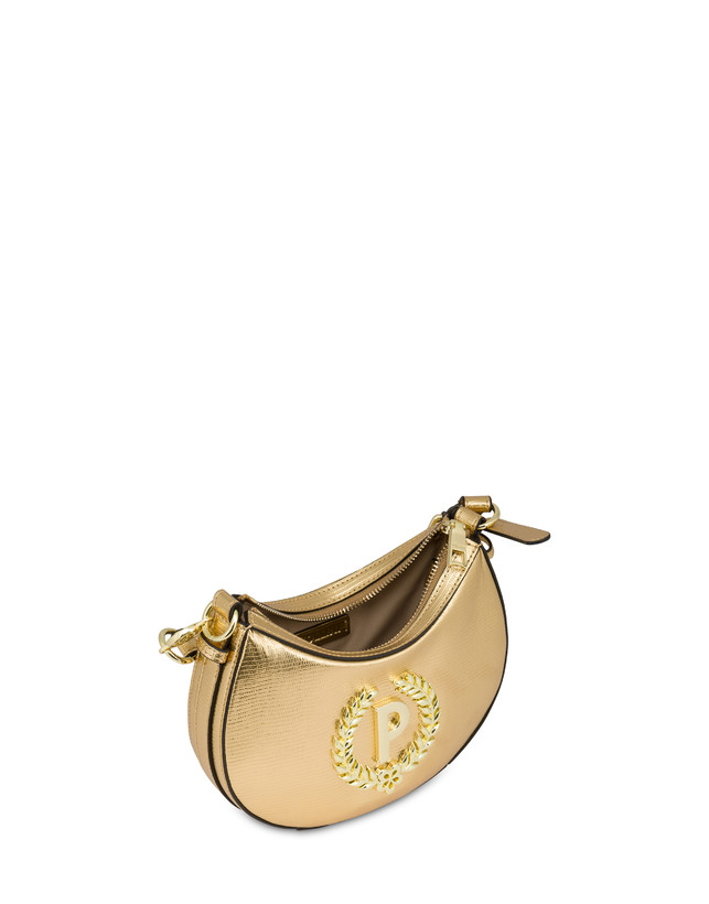 Pollini Mini Hobo Bag Laminata Ibis Oro 2025