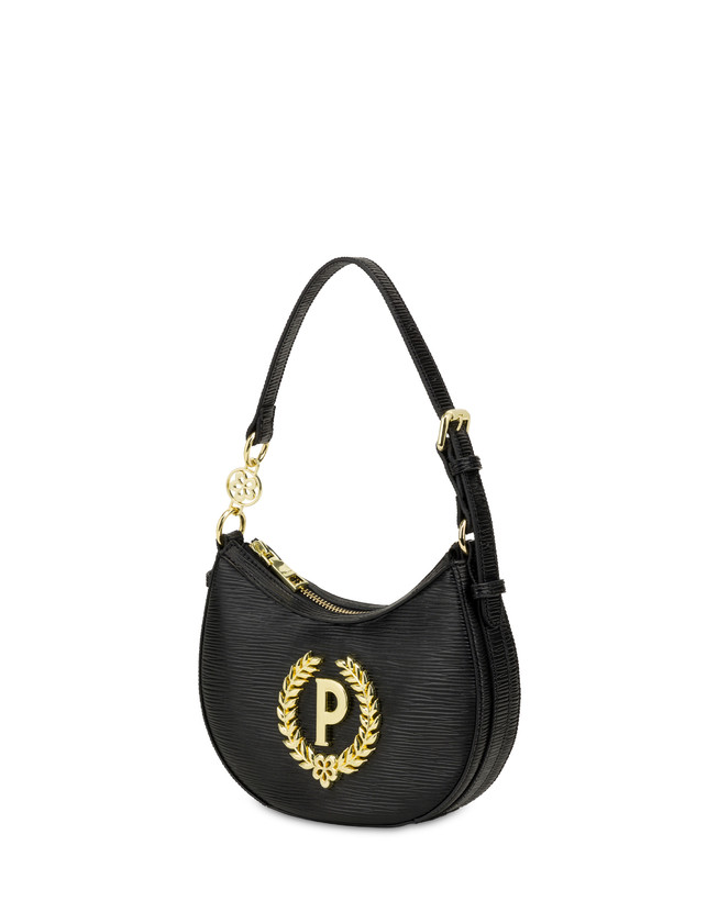 Pollini Hobo Bag Mini Ibis Nero In Linea