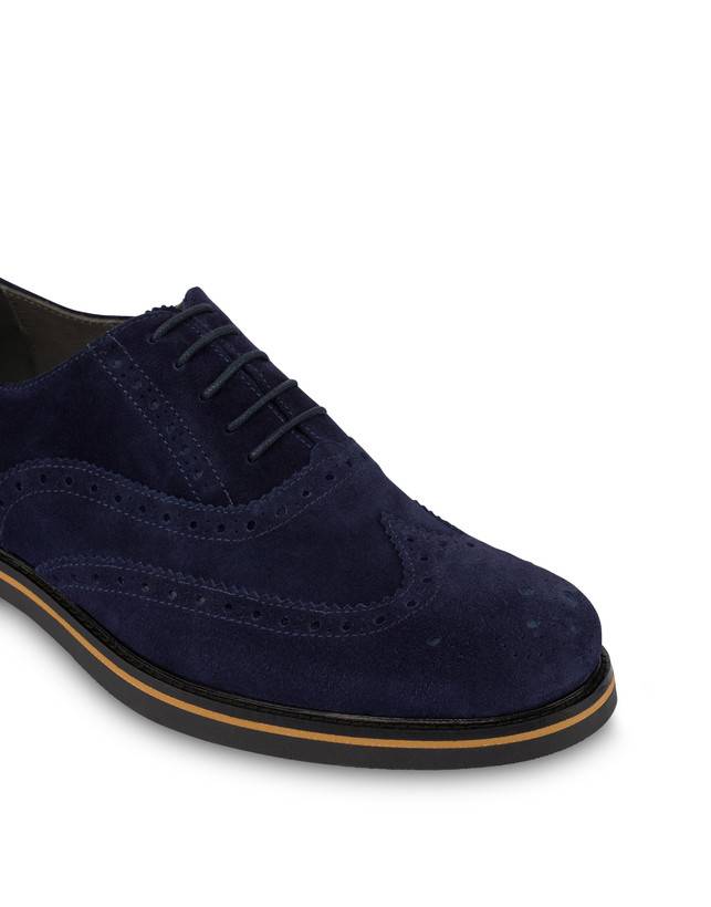 Pollini Derby In Crosta Con Broguering Corinto Blu Qualità Garantita