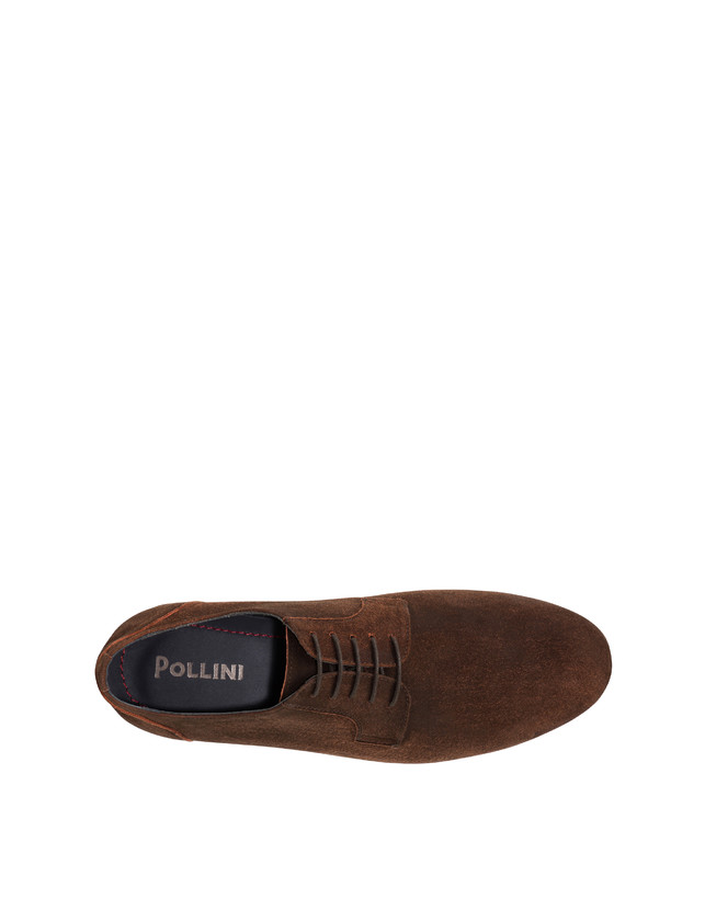Pollini Derby In Scamosciato Flexy T.moro Shopping Online