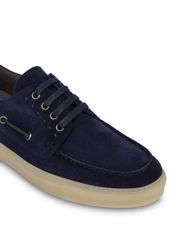 Pollini Scarpa Da Barca In Crosta Holiday Blu Sconto