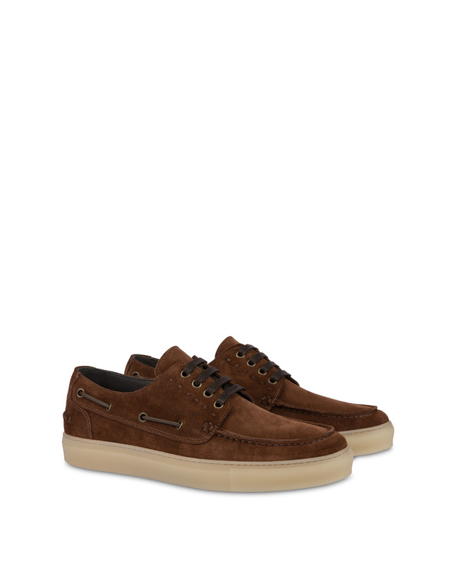 Pollini Scarpa Da Barca In Crosta Holiday Marrone Offerta