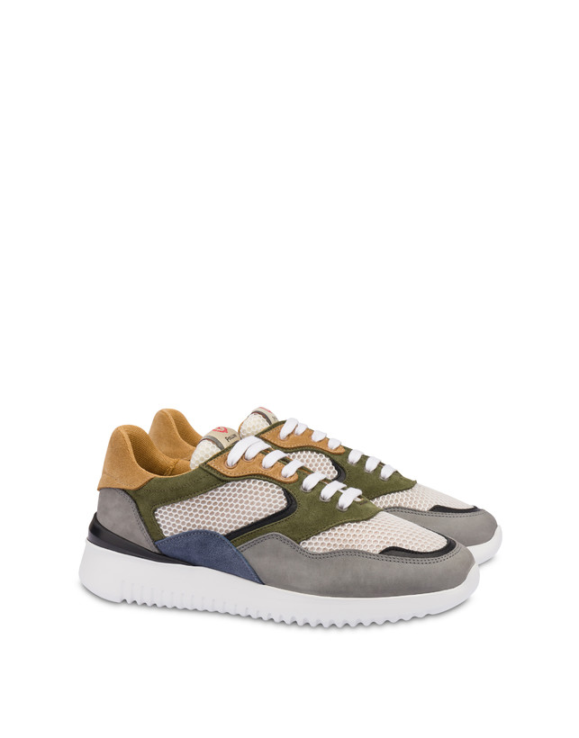 Pollini Sneakers Multicolor B-side Bianco/grafite/nero/militare/mais/azzurro In Vendita