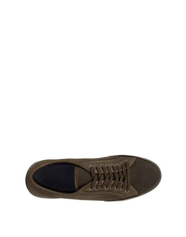 Pollini Sneakers In Vitello E Rete Sporty Driver Militare/militare/militare Saldi