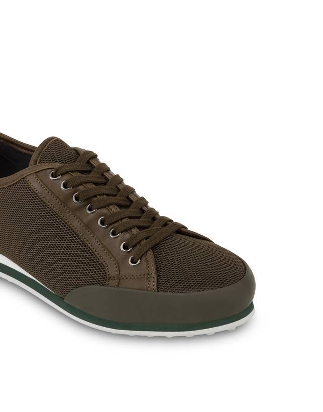 Pollini Sneakers In Vitello E Rete Sporty Driver Militare/militare/militare Saldi