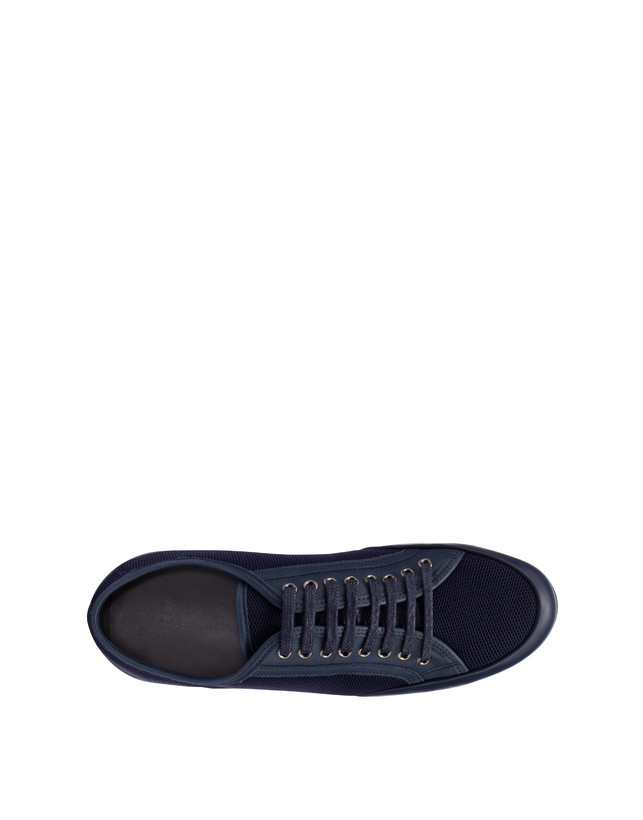 Pollini Sneakers In Vitello E Rete Sporty Driver Blu/blu/blu Offerte
