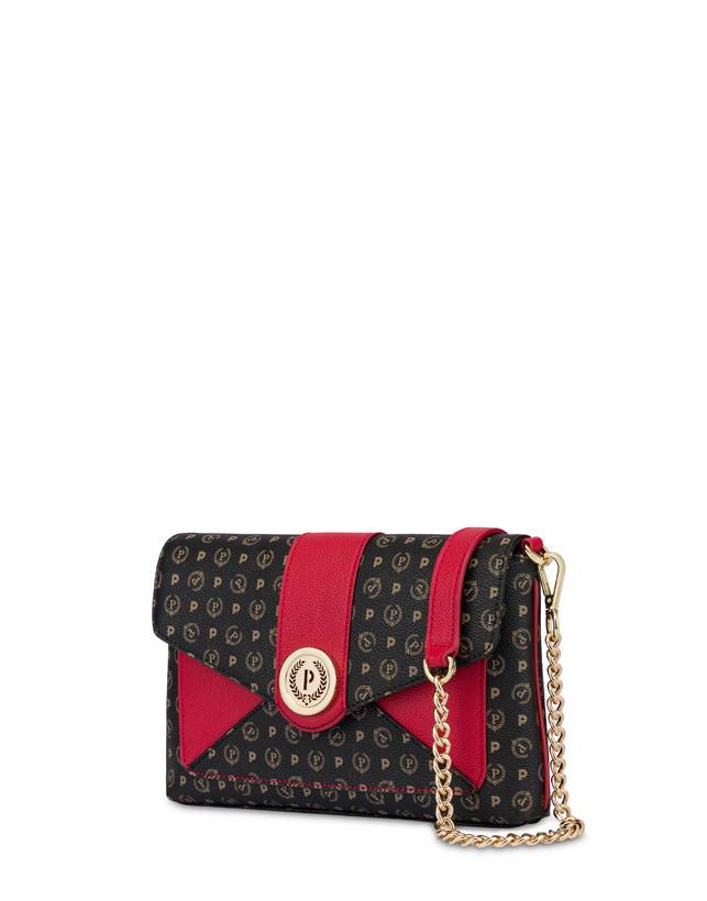 Pollini Borsa A Spalla Heritage Logo Classic Nero/lacca Vendite Flash